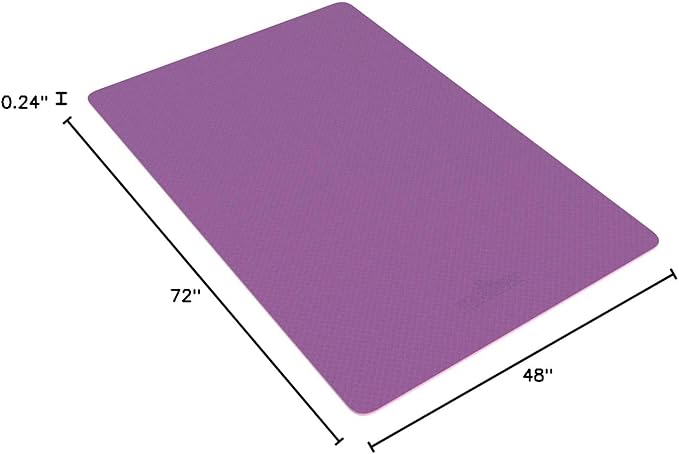 CAMBIVO Large Yoga Mat (6'x 4'), Extra Wide Workout Mat for Men and Women, Yoga Mat Thick 1/3 &1/4 Exercise Mats for Home Workout, Yoga, Pilates (Black,1/4 inch) - Bloomnest