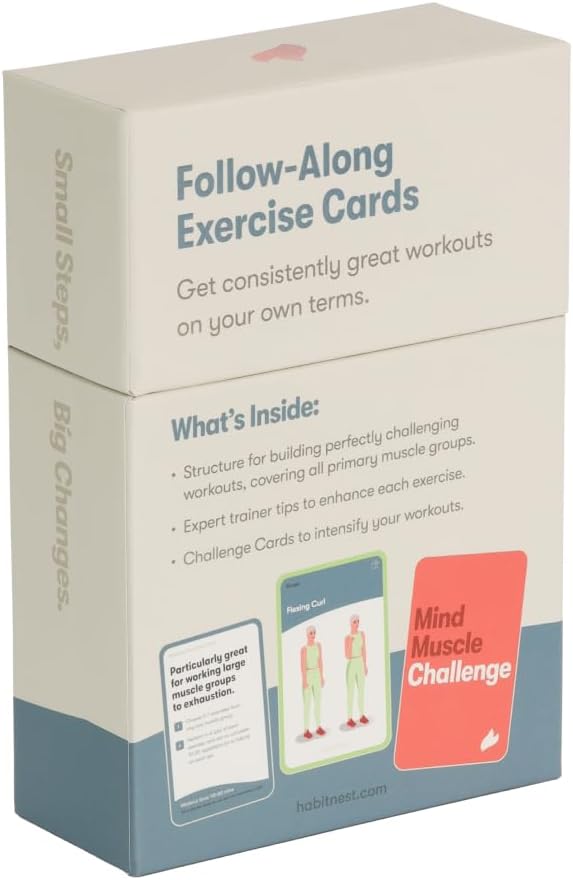 Bodyweight Elevate Exercise Cards: Home Workout Series Card Deck - Comprehensive At-Home Fitness System with 65 Exercises, 8 Bonus Challenges, and 4 Unique Workout Formats. - Bloomnest