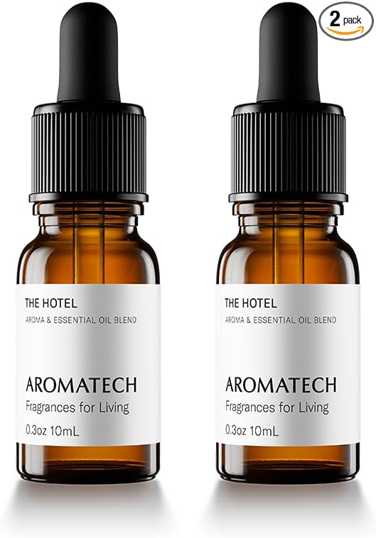 AromaTech Hotel Fragrance Essential Oils - for Aroma Oil Scent Diffusers (0.33 FL Oz (Pack of 2), The Hotel) - Bloomnest
