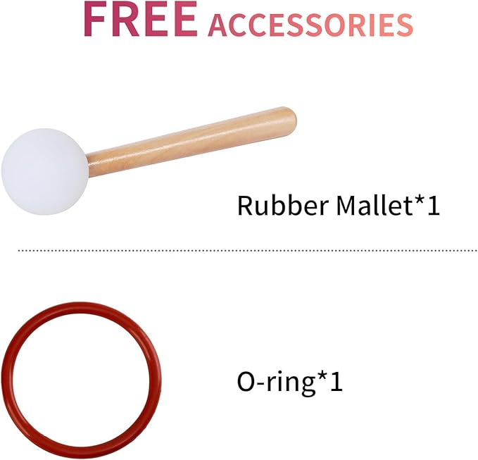 Singing Bowls 432hz C Note 8-Inch Tree of Life Crystal Singing Bowl With A Free Mallet And O-Ring For Sound Healing, Meditation, Yoga, And Sound Baths - Bloomnest