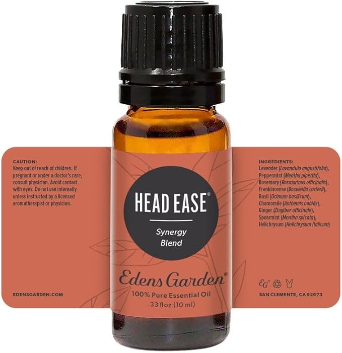 Edens Garden Head Ease Essential Oil Blend- 100% Pure Premium Grade, Undiluted, Natural, Therapeutic, Aromatherapy, The Best for Skin, Face, Humidifiers 118 ml (4 fl oz) - Bloomnest