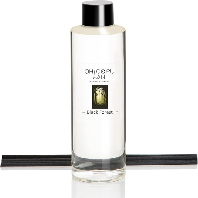 Chloefu LAN Black Forest Scented Oil Diffuser Refill 6.76 fl oz Natural Essential Oil, Aromatherapy, SPA and Home Decor for Men, 0% Alcohol, Unique Blend to Promote Sleep & Relieve Stress - Bloomnest