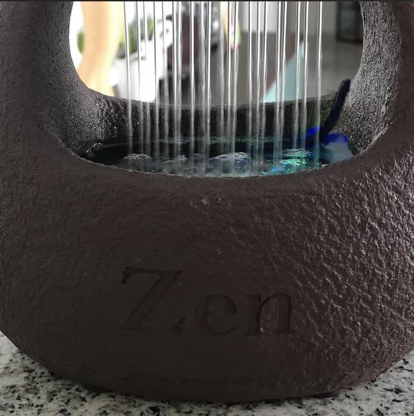 Zen Waterfall Fountain Indoor – Small Indoor Water Fountains with Relaxing Waterfall Feature, Decorative Water Fall Fountain for Home & Office - Bloomnest