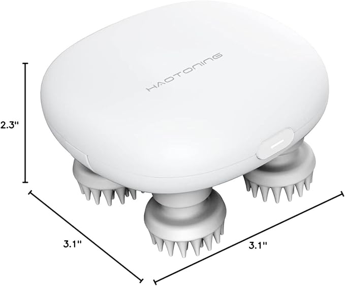 Portable Electric Mini Scalp Massager, Head Scratcher for Hair Growth, Deep Clean and Stress Relax, IPX7 Waterproof Rechargeable, Pets Massager HaoToningInc