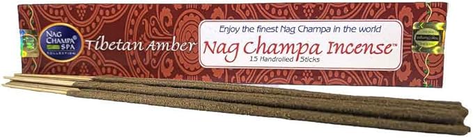 Nag Champa Fragrance Sampler - 12 Boxes (15 Sticks Each) - Includes 2 Boxes Each of Nag Champa Gold, Sandalwood, Frankincense & Myrrh, White Sage, Palo Santo, and Tibetan Amber - 180 Sticks Total NagChampaSpaCollection