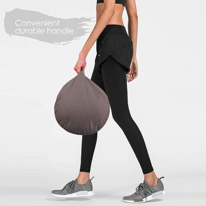 Zafu Buckwheat Meditation Cushion,D=13"/16" H=5.5",Round Zabuton Meditation Pillow,Yoga Bolster Kneeling Pillow Premium Yoga Pillow for Sitting on Floor Zippered Cotton Cover