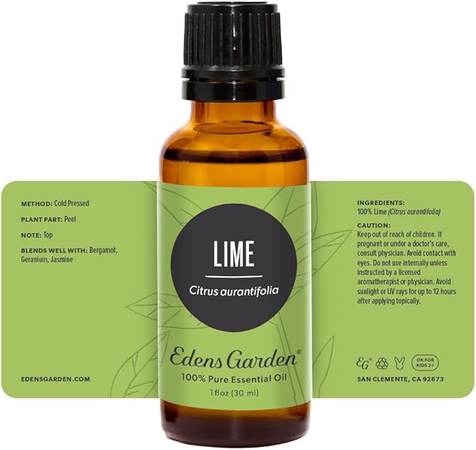 Edens Garden Lime Essential Oil- 100% Pure Premium Grade, Undiluted, Natural, Therapeutic, Aromatherapy, The Best for Diffuser, Candle, Laundry, Kid Safe 30 ml (1 fl oz) EdensGarden
