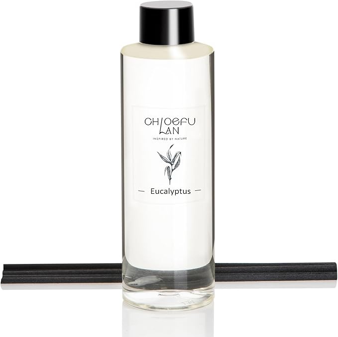 Chloefu LAN Eucalyptus Diffuser Refill Scented Oil 6.76 fl oz Natural Essential Oil - Best for Farmhouse Bathroom Decor, Air Diffuser, 0% Alcohol, Non Toxic Air Freshener - Bloomnest