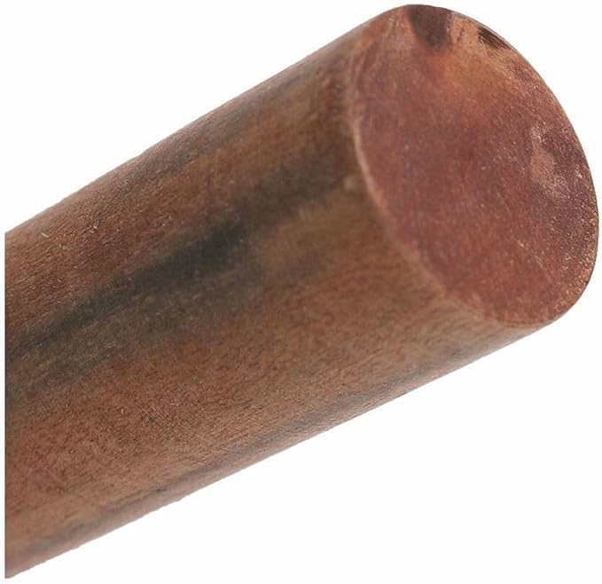Leather-Wrapped Singing Bowl Striker, 7 x 1 Inches, Singing Bowl Mallet, Gong Mallet (Black) - Bloomnest