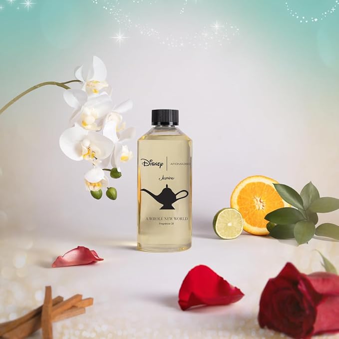 Aroma360 | Disney | A Whole New World Fragrance Oil Blend | Aladdin| Princess Jasmine | Luxury Essential Oil Diffuser | Aromatherapy Scent Diffuser Oil | Orange, Aldehydes & Jasmine 16.9 fl oz, 500mL - Bloomnest