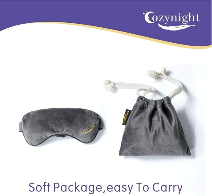 Cozynight Weighted Lavender Eye Mask for Sleeping, Yoga, Dry Eyes, Headache, Migraine Relief - Great Relaxation Gifts for Mom, Dad, Women, Men - Aromatherapy Lavender Eye Pillow Gift - Bloomnest