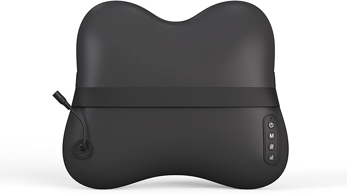 belhope Shiatsu Back Massager with Heat,Percussion Massage Cordless Back Massage for Pain Relief Deep Tissue.4D Kneading Massage,Gift for Men Women Parents Relaxation at Christmas Office Car,Black