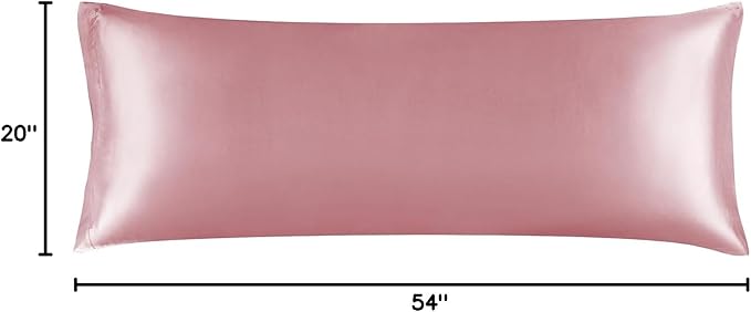 BEDELITE Satin Body Pillow Cover, Super Soft and Cooling Body Pillow Pillowcase for Hair and Skin, Breathable Silky Full Long Pillowcase Cover(20"x54", Nostalgia) - Bloomnest