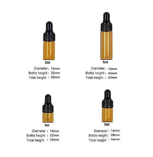 15Packs 5ml Tiny Amber Glass Mini Dropper Bottles for Essential Oils, Cosmetics, and Liquid Small Empty Travel Sample Vials with Dropper and Black Caps