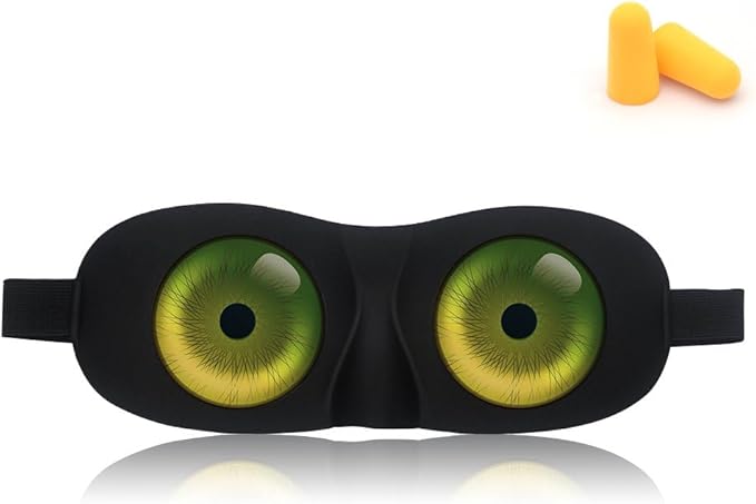 Tphon Eye Sleep Mask Funny Blindfold for Women Men Kid, Upgraded 3D Contoured 100% Blackout Sleeping Mask with Adjustable Strap, Soft Night Blindfold Eye Shades for Travel Naps Shift Works Games - Bloomnest