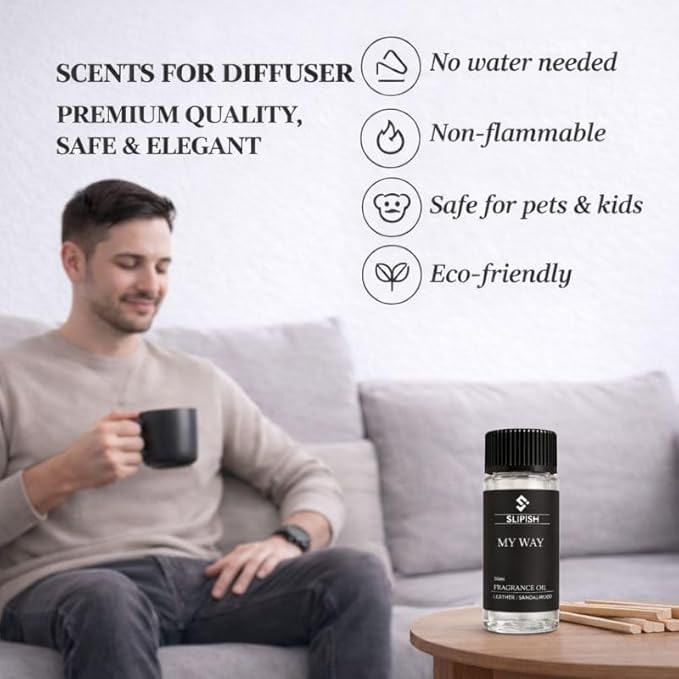 My Way Diffuser Oil 50ml – Luxury Fragrance Oil Inspired by The Scent of 1 Hotel Miami Beach – Blend with Sandalwood, Leather & Spiced Notes – Long-Lasting Aroma for Home & Office Diffusers. - Bloomnest