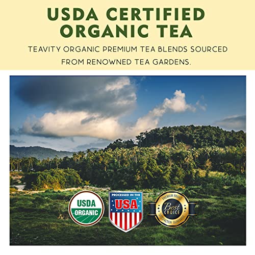Coconut Rooibos Chai Tea Pods for Keurig - Organic Ginger Tea, Rooibos, Cinnamon, Cardamom, Coconut & Chai by Teavity (36 Tea Pods) - Bloomnest