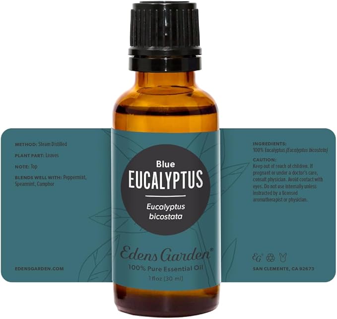 Edens Garden Eucalyptus- Blue Essential Oil- 100% Pure Premium Grade, Undiluted, Natural, Therapeutic, Aromatherapy, The Best for Diffuser, Skin, Candle, Humidifiers 30 ml (1 fl oz) EdensGarden