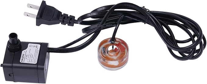 Tabletop Fountains Indoor Waterfall Fountain Indoor Water Fountains and Waterfalls with Light, Desk Fountain with Plant & Mist, Tabletop Fountains for Home Office Bedroom