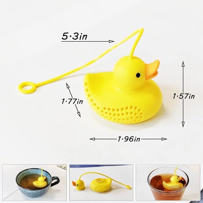 Tea Infusers For Loose Tea Cute Silicone Duckling Tea Infuser, Reusable Tea Infuser Is A Cute Companion For Your Afternoon Tea Time!