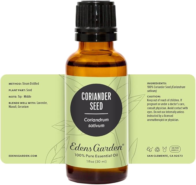 Edens Garden Coriander Seed Essential Oil- 100% Pure Premium Grade, Undiluted, Natural, Therapeutic, Aromatherapy, The Best for Diffuser, Skin, Candle, Kid Safe 30 ml (1 fl oz) - Bloomnest