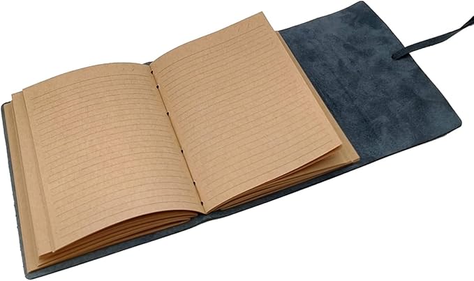 Blue Notebook Journal - Best Genuine Leather Journaling for write A5 Size Diary 6.2x8.5 Inch,Notepad For Man,Women,Vintage,Gifts,Work,Study,Personal,Dark Blue - Bloomnest