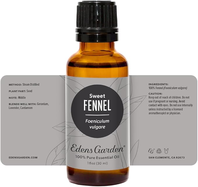 Edens Garden Fennel- Sweet Essential Oil- 100% Pure Premium Grade, Undiluted, Natural, Therapeutic, Aromatherapy, The Best for Diffuser, Candle, Laundry, Humidifiers 30 ml (1 fl oz) EdensGarden