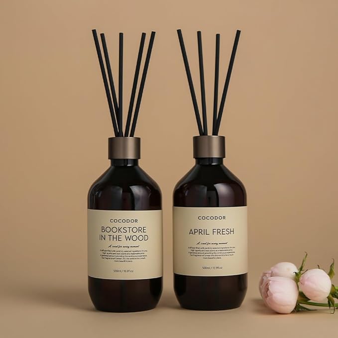 COCODOR Premium Reed Diffuser/Woody Hotel /16.9oz /1 Pack/Large Capacity Fragrance Scent Oil Stick Diffuser Set for Bedroom Bathroom Home Décor - Bloomnest