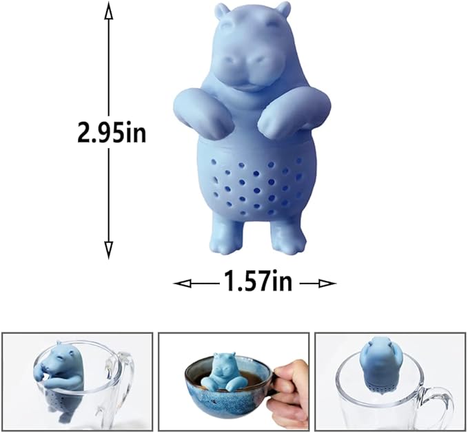 Animal cute tea infuser tea diffusers for loose tea cute, Cute Loose Leaf Tea Steeper Set For Mug Or Cup, Tea Accessories For Tea Lovers - Bloomnest