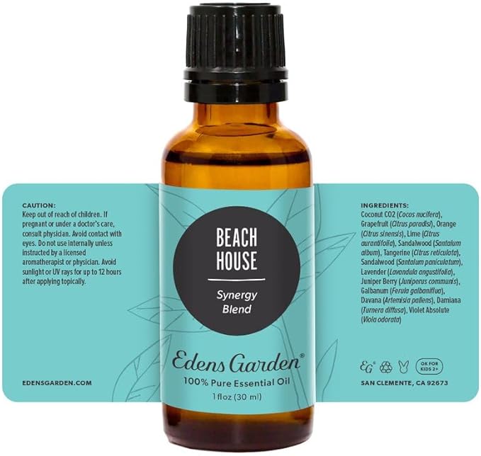 Edens Garden Beach House Essential Oil Blend- 100% Pure Premium Grade, Undiluted, Natural, Therapeutic, Aromatherapy, The Best for Kid Safe, Laundry, Hair 118 ml (4 fl oz) EdensGarden