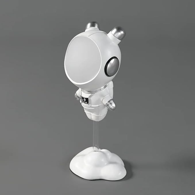 Modern Astronaut Statues White Spaceman Sculpture Floor Figurine Ornament End Side Table with Storage for Home Decoration - Bloomnest