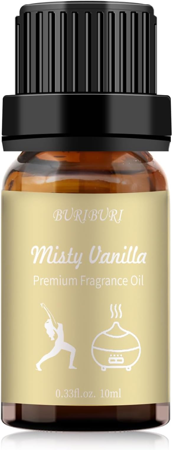 BURIBURI Misty Vanilla Hotel Scent Essential Oil, Lifestyle Collection Fragrance Aromatherapy Oil Blends, Air Freshener Diffuser Oil BURIBURI