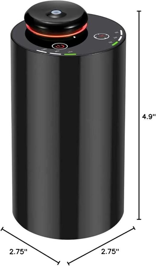 Waterless Essential Oil Diffuser, Battery Powered Mini Scent Air Machine, Aromatherapy Mist Diffuser for Home Room Car Office (Black-PP) - Bloomnest
