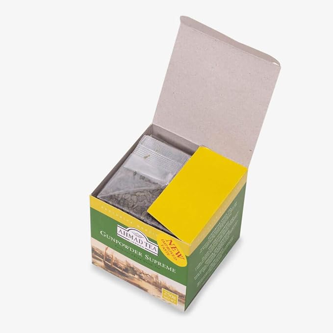 Ahmad Tea Green Tea, Gunpowder Loose Leaf, 500g - Caffeinated & Sugar Free - Bloomnest