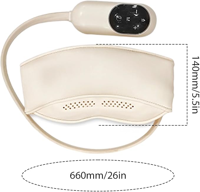 Head and Eye Massager with Heat, 6 Airbags 4 Massage Modes & 3 Heat Levels for Migraine Relief and Deep Relaxation, Rechargeable Adjustable Mask, Type-C Fast Charge, Quiet with LED Display Bloomnest