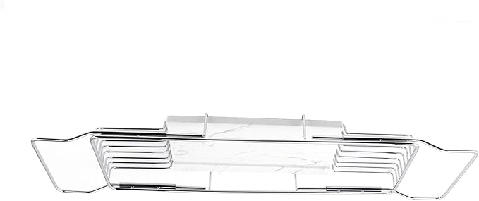 Haofy Expandable Bathtub Tray, Metal Marble Bathtub Caddy Tray, Bathtub Rack Shelf, Bathtub Rack Across Tub for Bathroom (Silver White) - Bloomnest