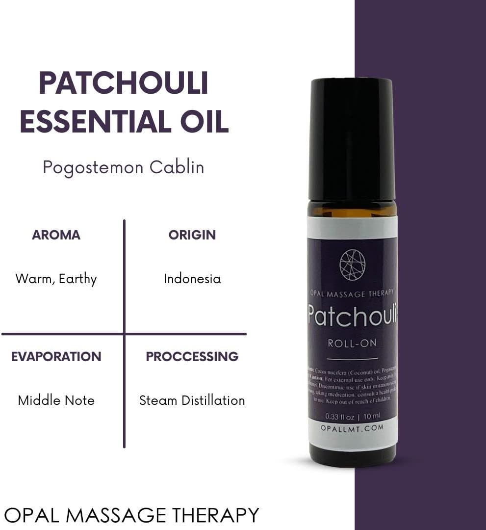 Premium Essential Oil Roll On Opal Massage Therapy (Patchouli)