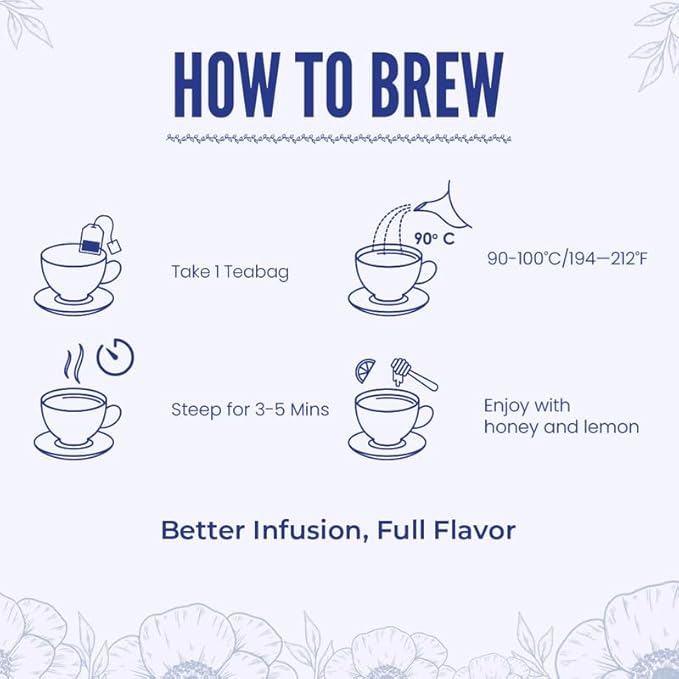 BLUE TEA - Butterfly Pea Flower Tea Gift Set (6 Flavors, 30 Count - Plant Based) | FLORAL FLAVOR | Caffeine Free - Non-Bitter - Herbal Tea - Variety pack - Flower Based | Gifts for Him and Her - Bloomnest