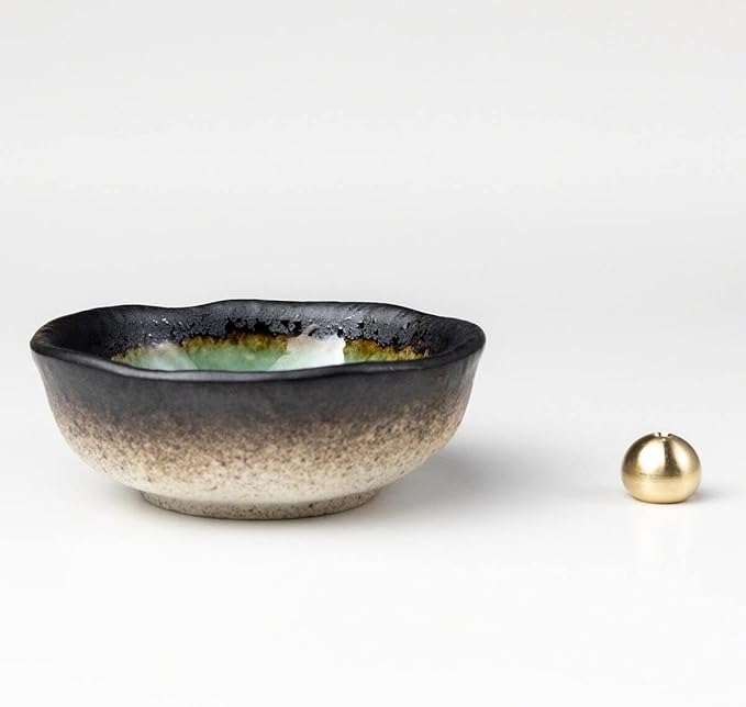 Asayu Japan Traditional Smoke Gift Set with Incense Holder and Brass Stand, Patchouli Incense Sticks with Mini Aquamarine - Bloomnest
