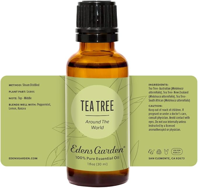 Edens Garden Tea Tree Around The World Essential Oil- 100% Pure Premium Grade, Undiluted, Natural, Therapeutic, Aromatherapy, The Best for Diffuser, Skin, Face, Hair 30 ml (1 fl oz) EdensGarden