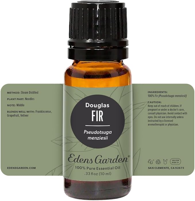 Edens Garden Fir- Douglas Essential Oil- 100% Pure Premium Grade, Undiluted, Natural, Therapeutic, Aromatherapy, The Best for Diffuser, Skin, Candle, Humidifiers 10 ml (.33 fl oz) EdensGarden