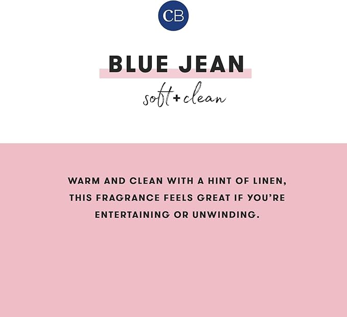 Capri Blue Modern Marble Jar Candles - Luxury Scented Candles for Home - Long Lasting Soy Wax Blend - Scented Home Decor Gifts - Blue Jean (8 oz) - Bloomnest