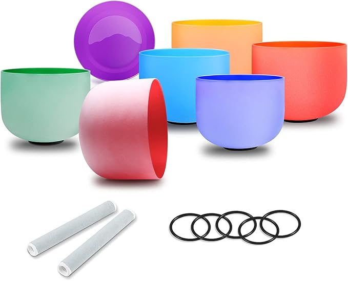 FMTY 10inch Green F Note Crystal Singing Bowl Heart Chakra with soft carrying case and Singing Mindfulness, Yoga, Spiritual and Body Healing and Energy Cleansing - Bloomnest