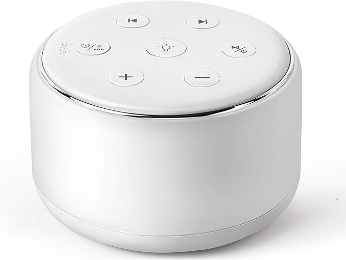 FamiSym White Noise Sound Machine Baby for Sleeping with Night Light – 34 Soothing Sounds, Rechargeable White Noise Machine for Kids Adults, Portable Lullaby Sleep Machine Baby Soother Home Travel - Bloomnest