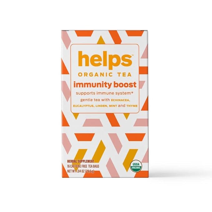 HELPS TEAS | Helps Immunity Boost Tea | Organic herbal blend of Echinacea, Eucalyptus, Mint, Linden, Thyme and Natural Honey Flavor. Facilitates Respiratory Health | 16 Tea Bags - Pack of 3 | - Bloomnest