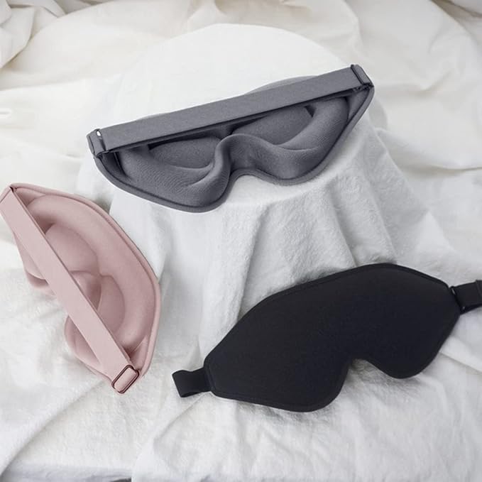 Sleep Mask, 3D Deep Contoured Eye Covers for Sleeping, 99% Block Out Light Eye Mask,Zero Pressure Cup Blindfold for Men Women, with Adjustable Strap for Sleeping, Yoga, Traveling (Pink) - Bloomnest