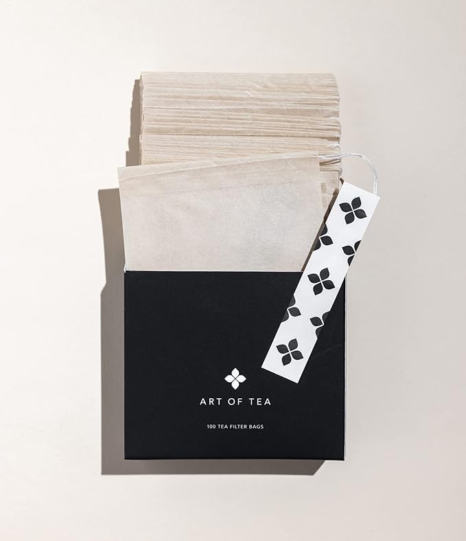 Art of Tea | Filter Bags 4" by 3.5"| Single Use | 100 Count | Works With Coffee or Tea - Bloomnest