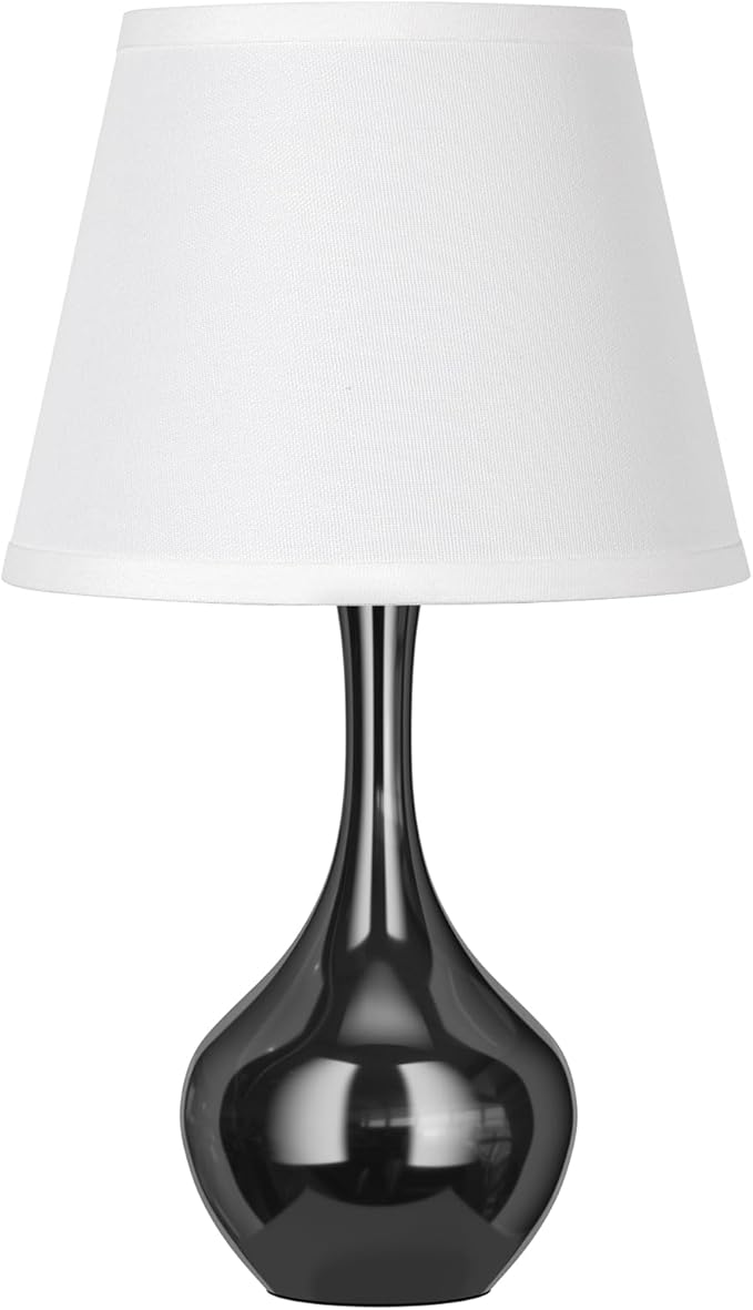 Seealle Touch Table Lamp for Bedroom, 3-Way Dimmable Small Bedside Lamps for Night Stands with Wires, Pearl-Black Desk Lamp for Kids Room, Office, Living Room, End Table(LED Bulb Included) - Bloomnest