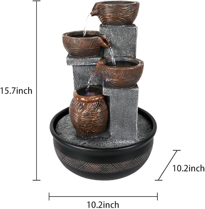 Indoor Relaxation Desktop Waterfall Fountain,Tabletop Flowing Water Fountain Suitable for Home Office Collection Decoration - Bloomnest
