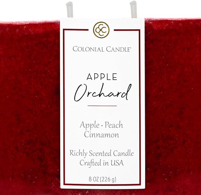 Colonial Candle Apple Orchard Scented Candle Jar, Highly Fragranced Candles for Home Scented, Mottled Wax Candle, 2 Wick, 8 oz - Made in The USA - Bloomnest